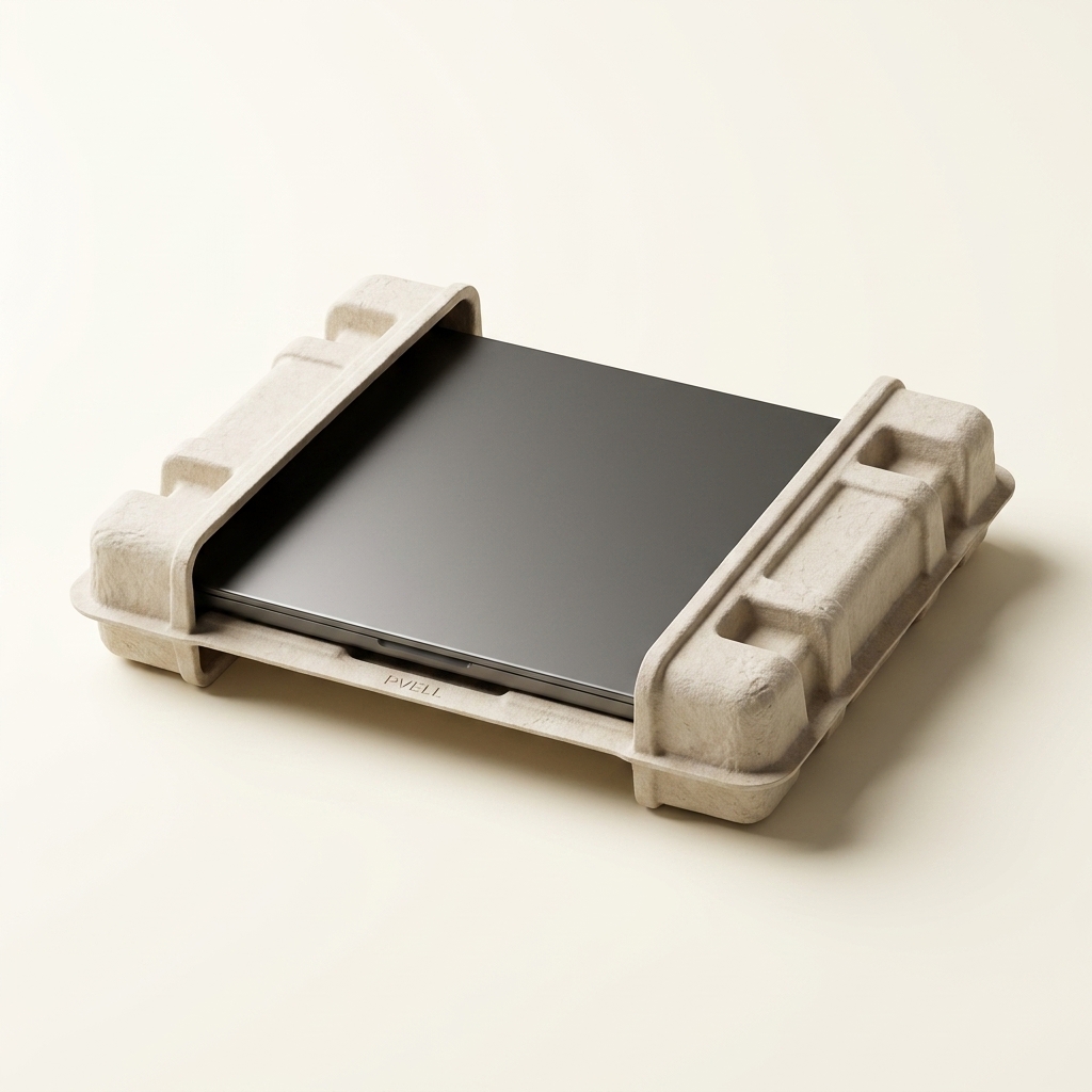 Packaging in polpa modellata per il settore elettronica