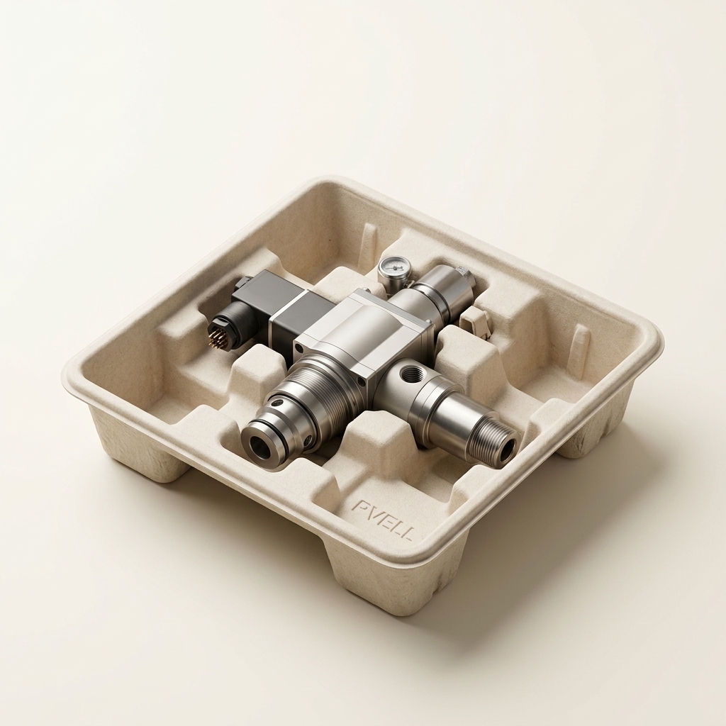 Packaging in polpa modellata per il settore industriale