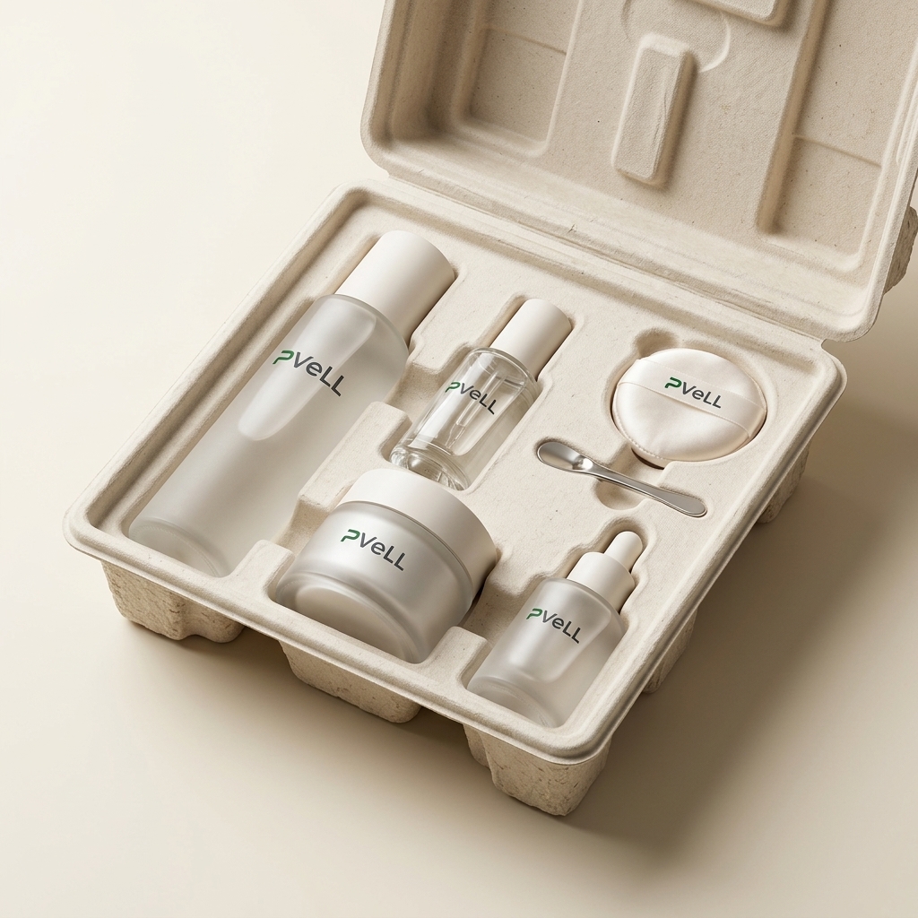 Packaging in polpa modellata per prodotti geometrie complesse