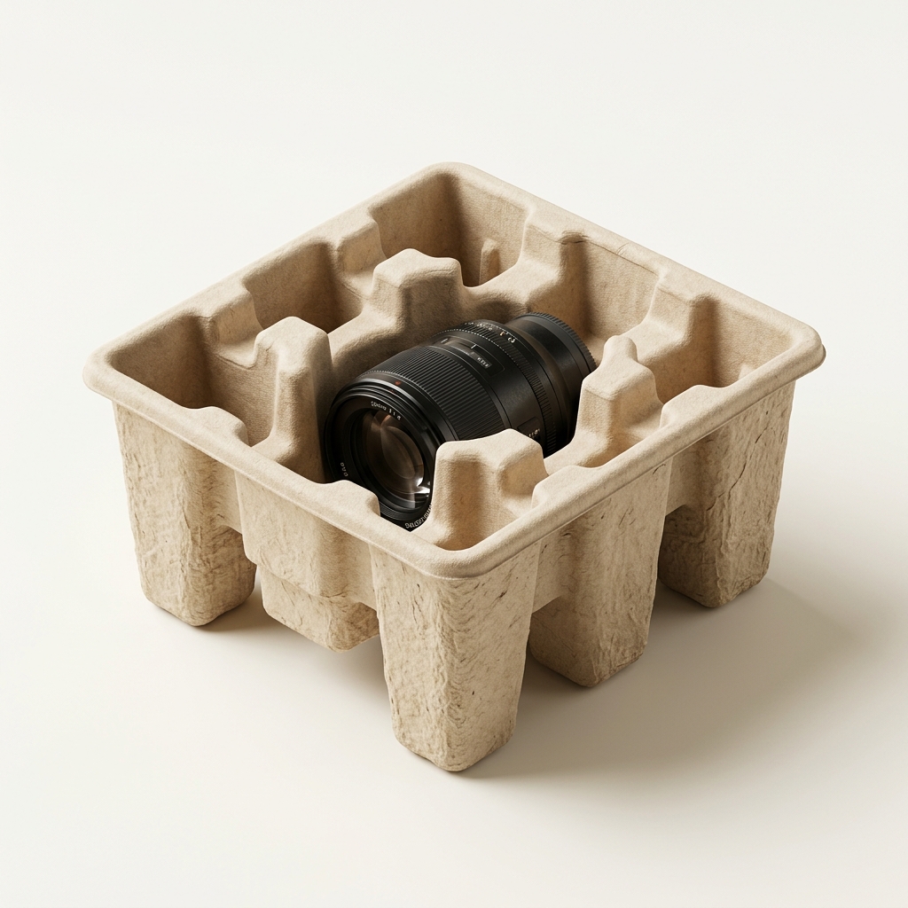 Packaging in polpa modellata per prodotti fragili